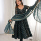 Elegant Rangoli Silk Anarkali Suit Set for Festive and Occasion Wear