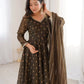 Elegant Rangoli Silk Anarkali Suit Set for Festive and Occasion Wear