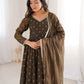 Elegant Rangoli Silk Anarkali Suit Set for Festive and Occasion Wear