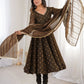 Elegant Rangoli Silk Anarkali Suit Set for Festive and Occasion Wear