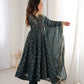 Elegant Rangoli Silk Anarkali Suit Set for Festive and Occasion Wear