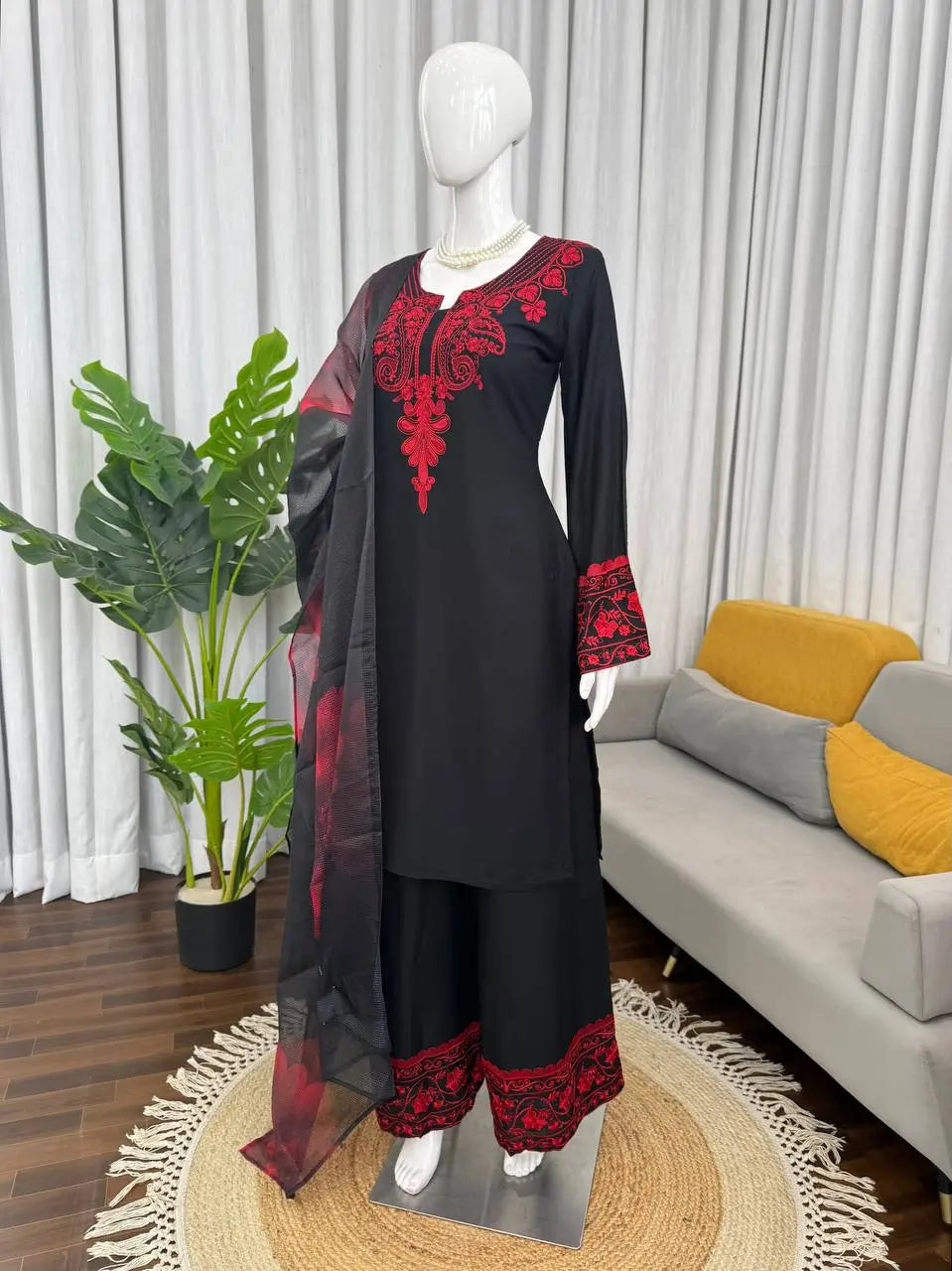 Elegant Rayon Cotton Suit Set for Festive and Everyday Wear