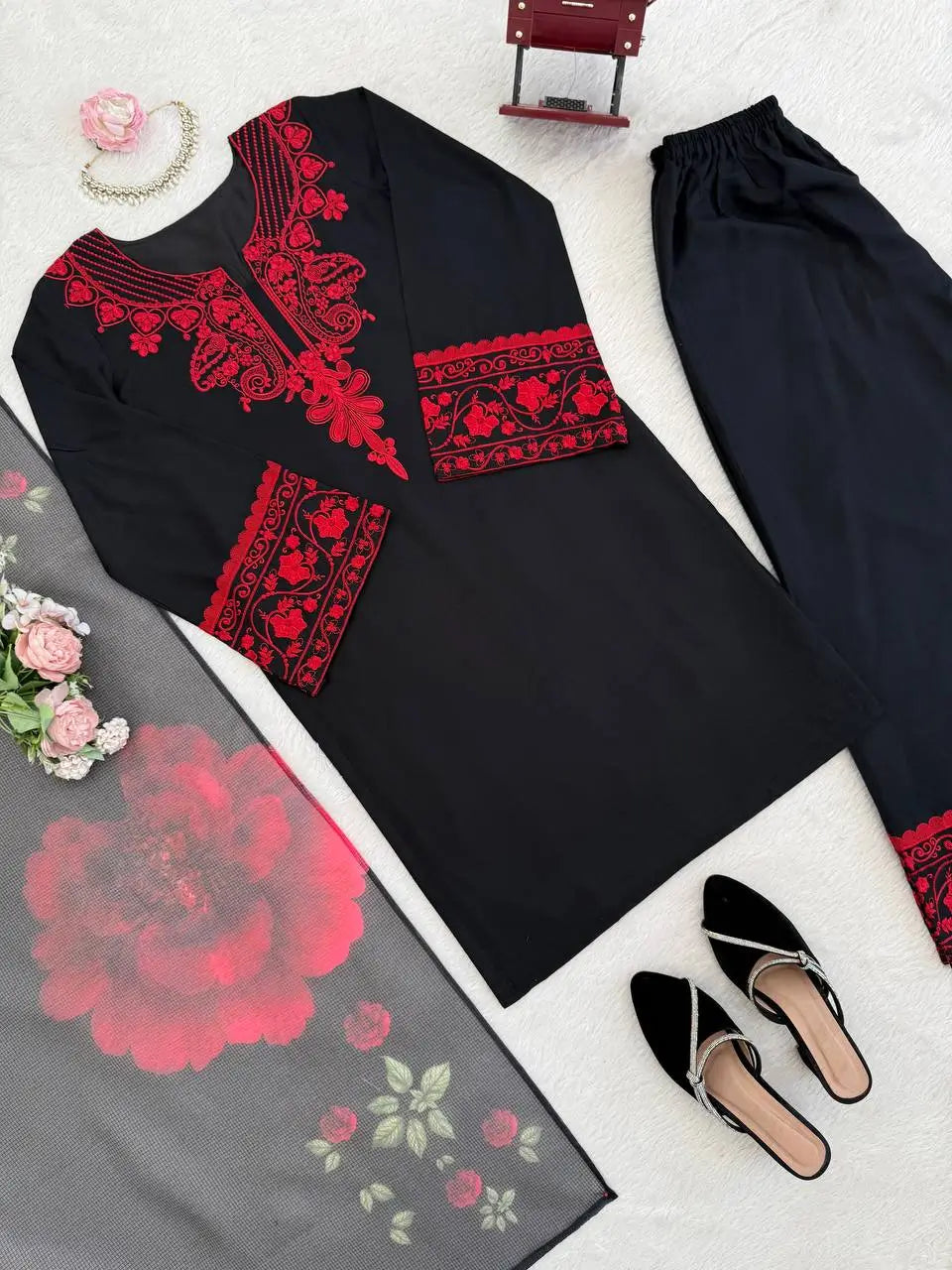 Elegant Rayon Cotton Suit Set for Festive and Everyday Wear