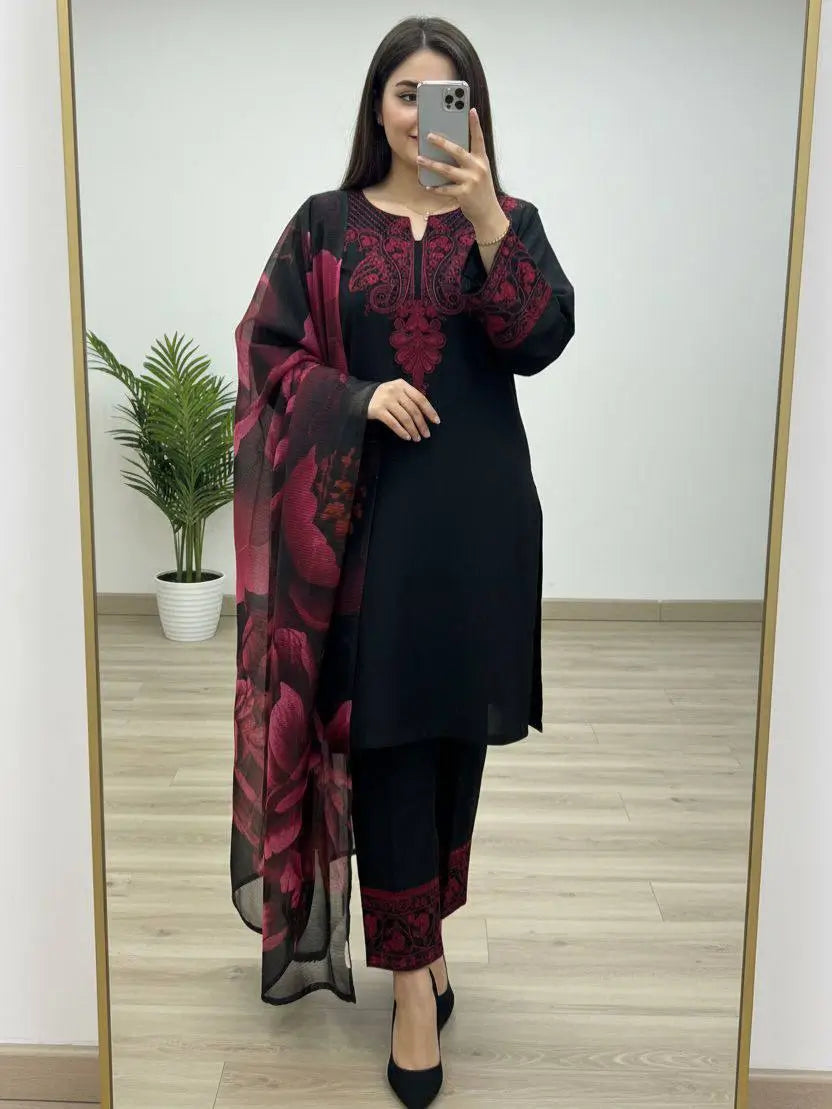 Elegant Rayon Cotton Suit Set for Festive and Everyday Wear