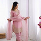 Elegant Roman Silk Embroidered Festive Kurta Set for Celebrations