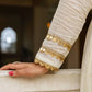 Elegant Roman Silk Embroidered Gown Set for Festive and Occasion Wear