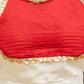 Elegant Roman Silk Embroidered Gown Set for Festive and Occasion Wear