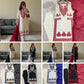 Elegant Roman Silk Embroidered Straight Suit Set for Festive Wear