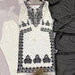 Elegant Roman Silk Embroidered Straight Suit Set for Festive Wear