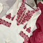 Elegant Roman Silk Embroidered Straight Suit Set for Festive Wear