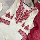 Elegant Roman Silk Embroidered Straight Suit Set for Festive Wear