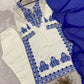 Elegant Roman Silk Embroidered Straight Suit Set for Festive Wear