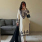 Elegant Roman Silk Embroidered Straight Suit Set for Festive Wear