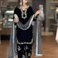 Elegant Roman Silk Farshi Palazzo Suit Set for Festive and Party Wear
