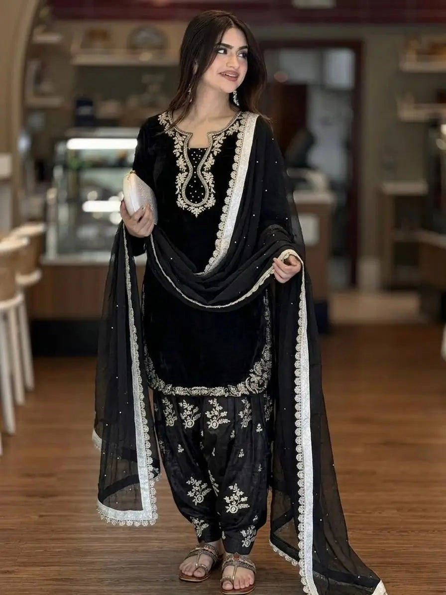 Elegant Roman Silk Farshi Palazzo Suit Set for Festive and Party Wear