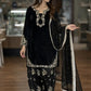 Elegant Roman Silk Farshi Palazzo Suit Set for Festive and Party Wear
