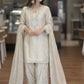 Elegant Roman Silk Farshi Palazzo Suit Set for Festive and Party Wear