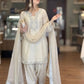 Elegant Roman Silk Farshi Palazzo Suit Set for Festive and Party Wear