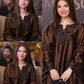 Elegant Satin Kaftan Palazzo Set for Festive and Family Occasions