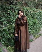 Elegant Satin Kaftan Palazzo Set for Festive and Family Occasions