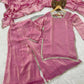 Elegant Satin Mirror Work Kurta Palazzo Set with Dupatta for Festive Wear