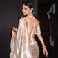 Elegant Satin Saree with Designer Gota patti Blouse for special occasion