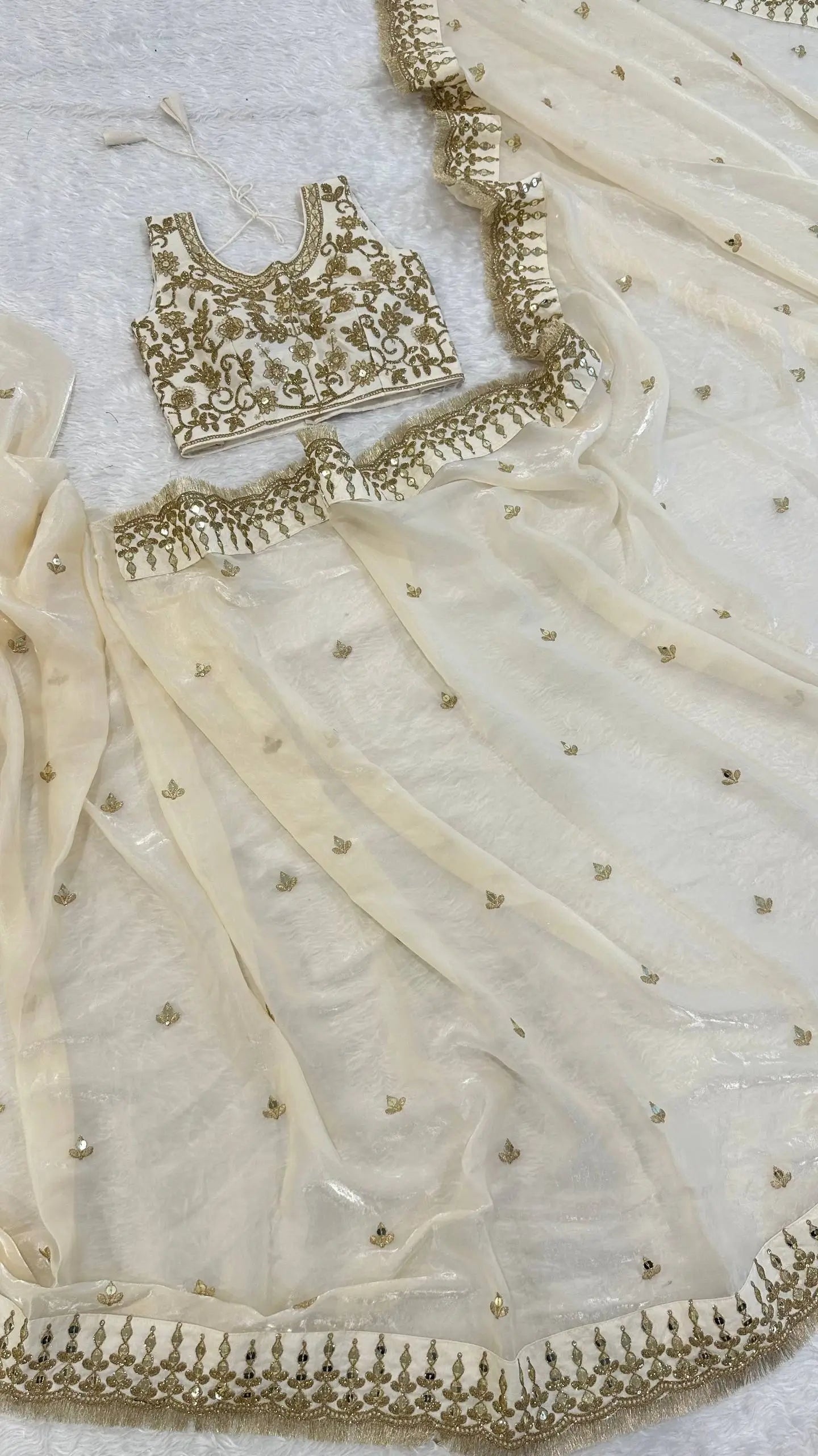 Elegant Satin Silk Embroidered Saree for Wedding and Festive Wear