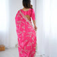 Elegant Satin Silk Saree for Festive and Party Occasions