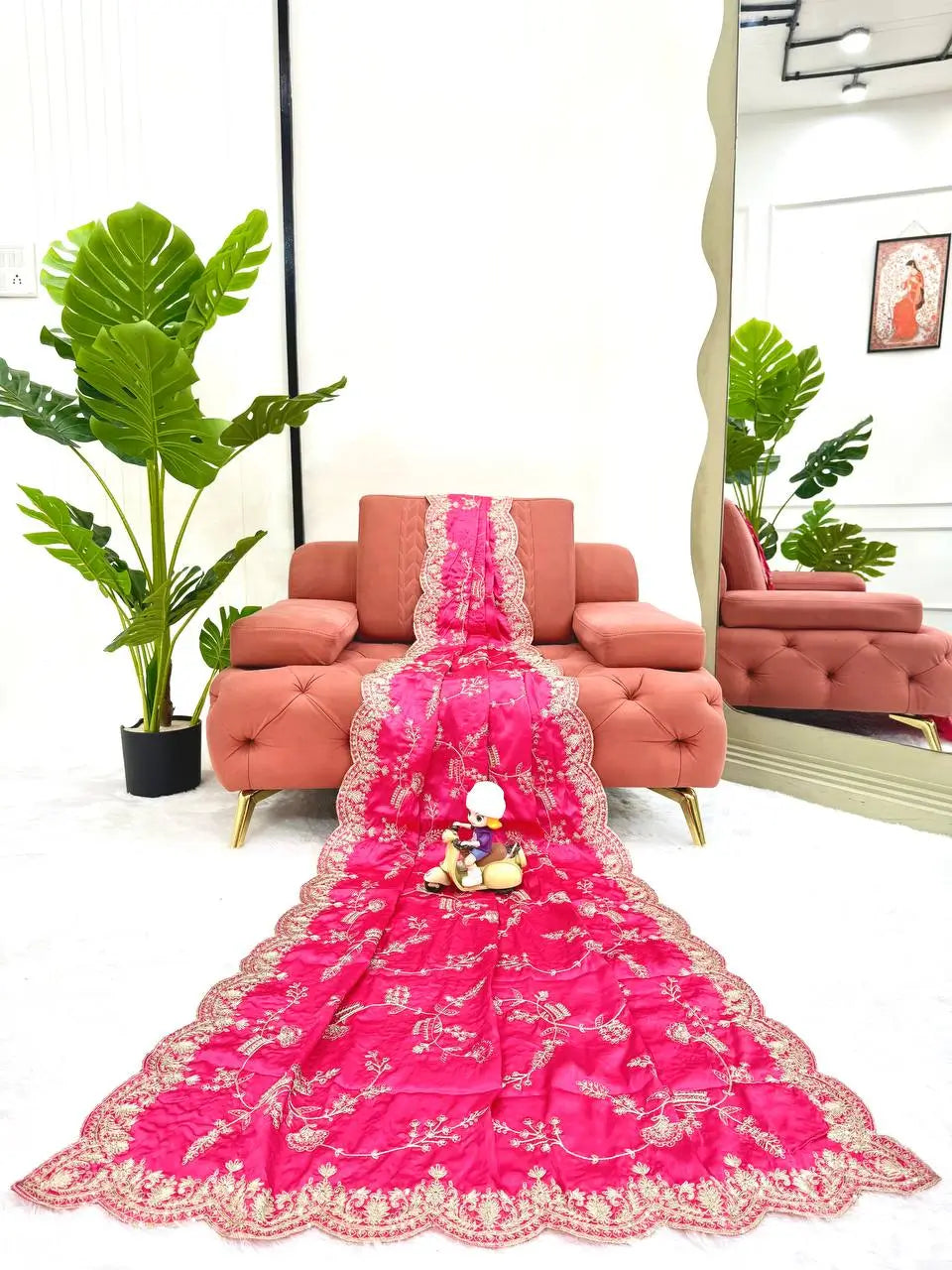 Elegant Satin Silk Saree for Festive and Party Occasions