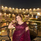 Elegant Sequin Dori Work Net Saree for Wedding and Festive Occasions