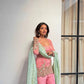 Elegant Shimmer Silk Sharara Set for Festive and Wedding Wear