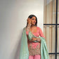 Elegant Shimmer Silk Sharara Set for Festive and Wedding Wear