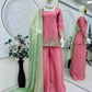 Elegant Shimmer Silk Sharara Set for Festive and Wedding Wear