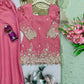Elegant Shimmer Silk Sharara Set for Festive and Wedding Wear