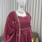 Elegant Silk 3 Piece Anarkali Suit Set for Festive and Family Occasions
