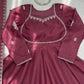 Elegant Silk 3 Piece Anarkali Suit Set for Festive and Family Occasions