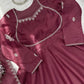 Elegant Silk 3 Piece Anarkali Suit Set for Festive and Family Occasions