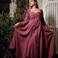 Elegant Silk 3 Piece Anarkali Suit Set for Festive and Family Occasions