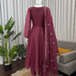 Elegant Silk 3 Piece Anarkali Suit Set for Festive and Family Occasions