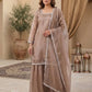 Elegant Silk Palazzo Suit Set for Festive and Occasion Wear