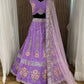 Elegant Slub Silk Embroidered Lehenga Set for Wedding and Festive Wear
