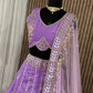 Elegant Slub Silk Embroidered Lehenga Set for Wedding and Festive Wear