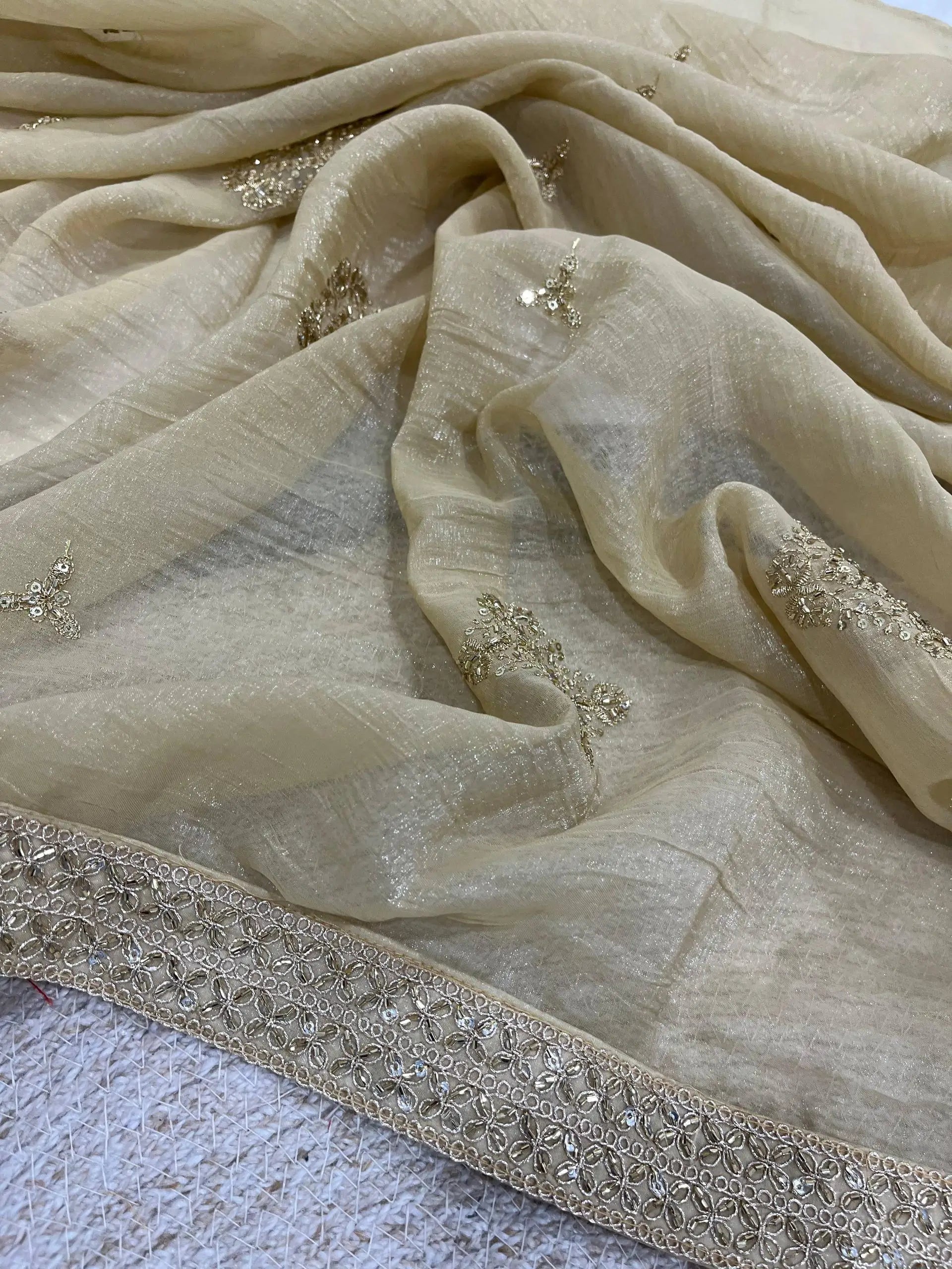 Elegant Soft Crunchy Silk Designer Saree for Festive and Wedding Wear