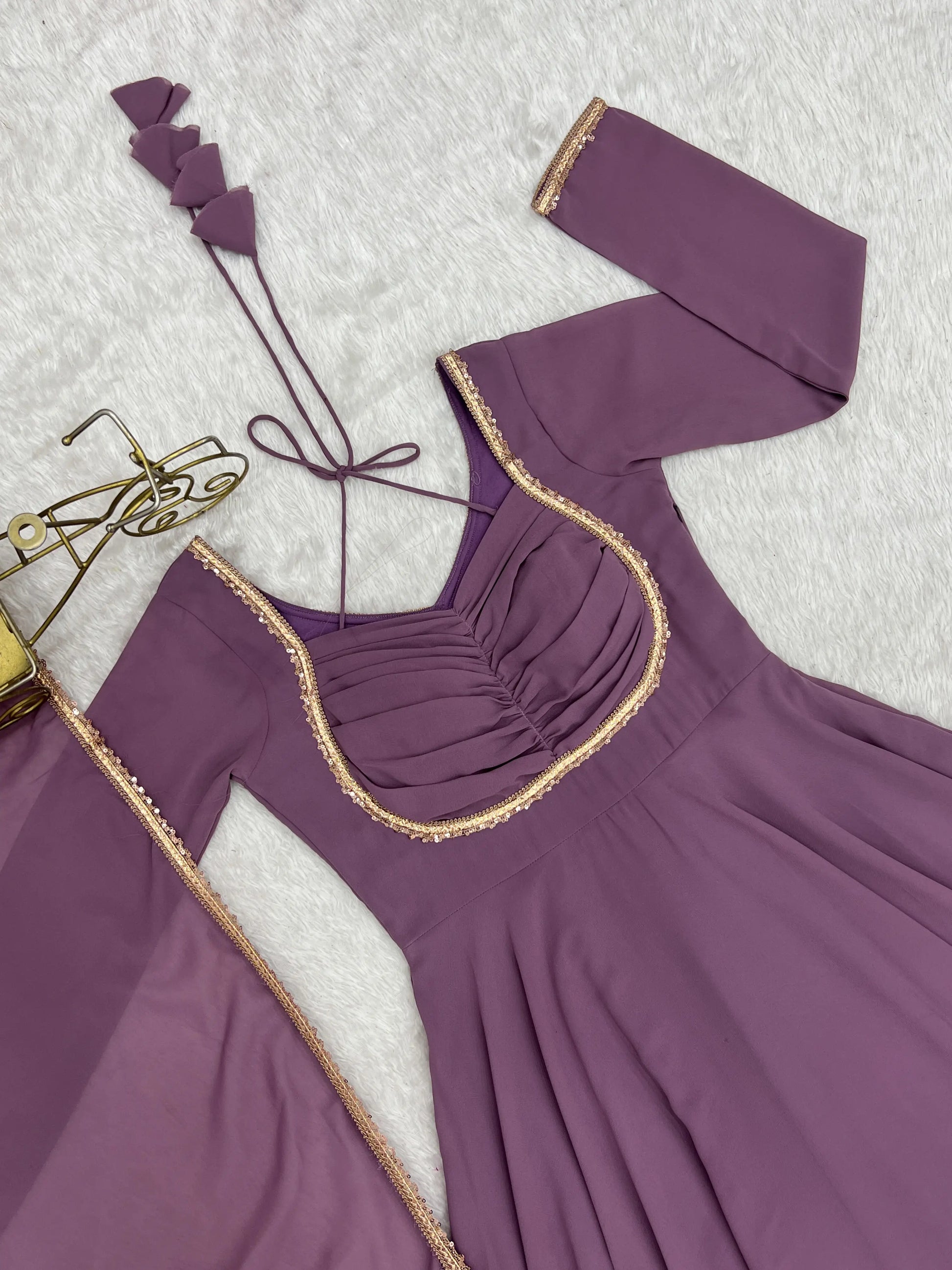 Elegant Solid Flared Anarkali Suit Set with Dupatta & Bottom | Festive & Party Wear | Available in 6 Colors