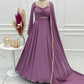 Elegant Solid Flared Anarkali Suit Set with Dupatta & Bottom | Festive & Party Wear | Available in 6 Colors