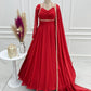 Elegant Solid Flared Anarkali Suit Set with Dupatta & Bottom | Festive & Party Wear | Available in 6 Colors