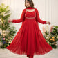 Elegant Solid Flared Anarkali Suit Set with Dupatta & Bottom | Festive & Party Wear | Available in 6 Colors