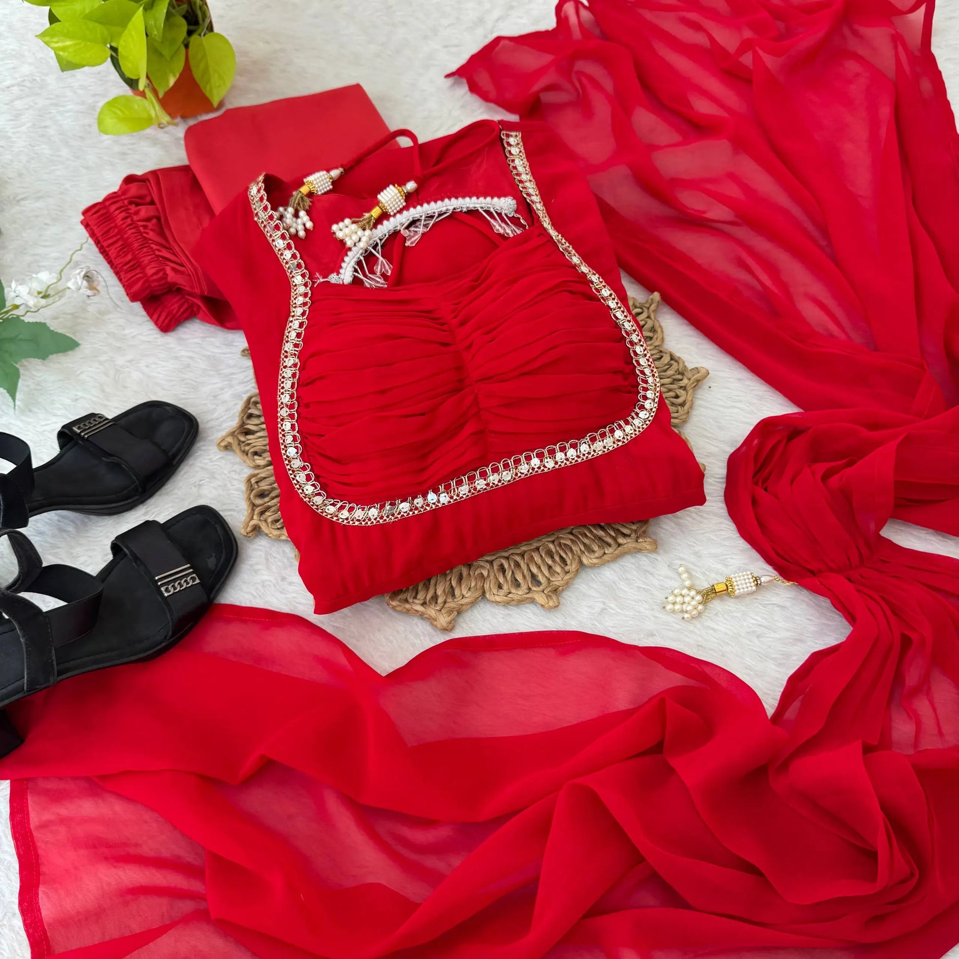 Elegant Solid Flared Anarkali Suit Set with Dupatta & Bottom | Festive & Party Wear | Available in 6 Colors
