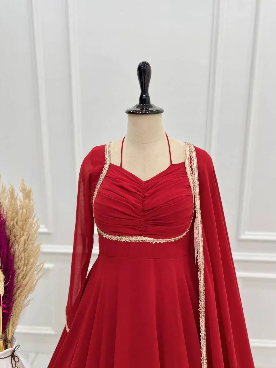 Elegant Solid Flared Anarkali Suit Set with Dupatta & Bottom | Festive & Party Wear | Available in 6 Colors