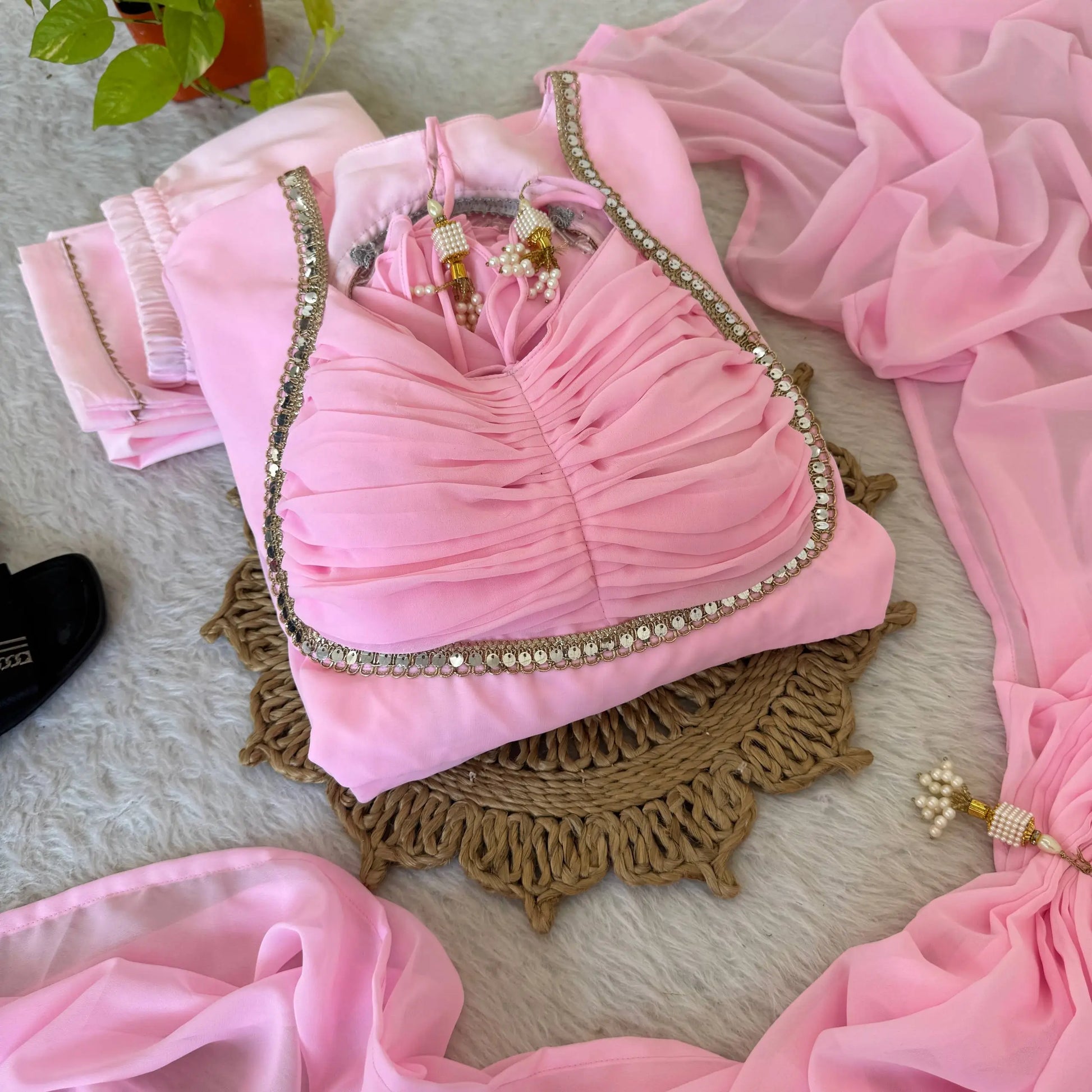 Elegant Solid Flared Anarkali Suit Set with Dupatta & Bottom | Festive & Party Wear | Available in 6 Colors